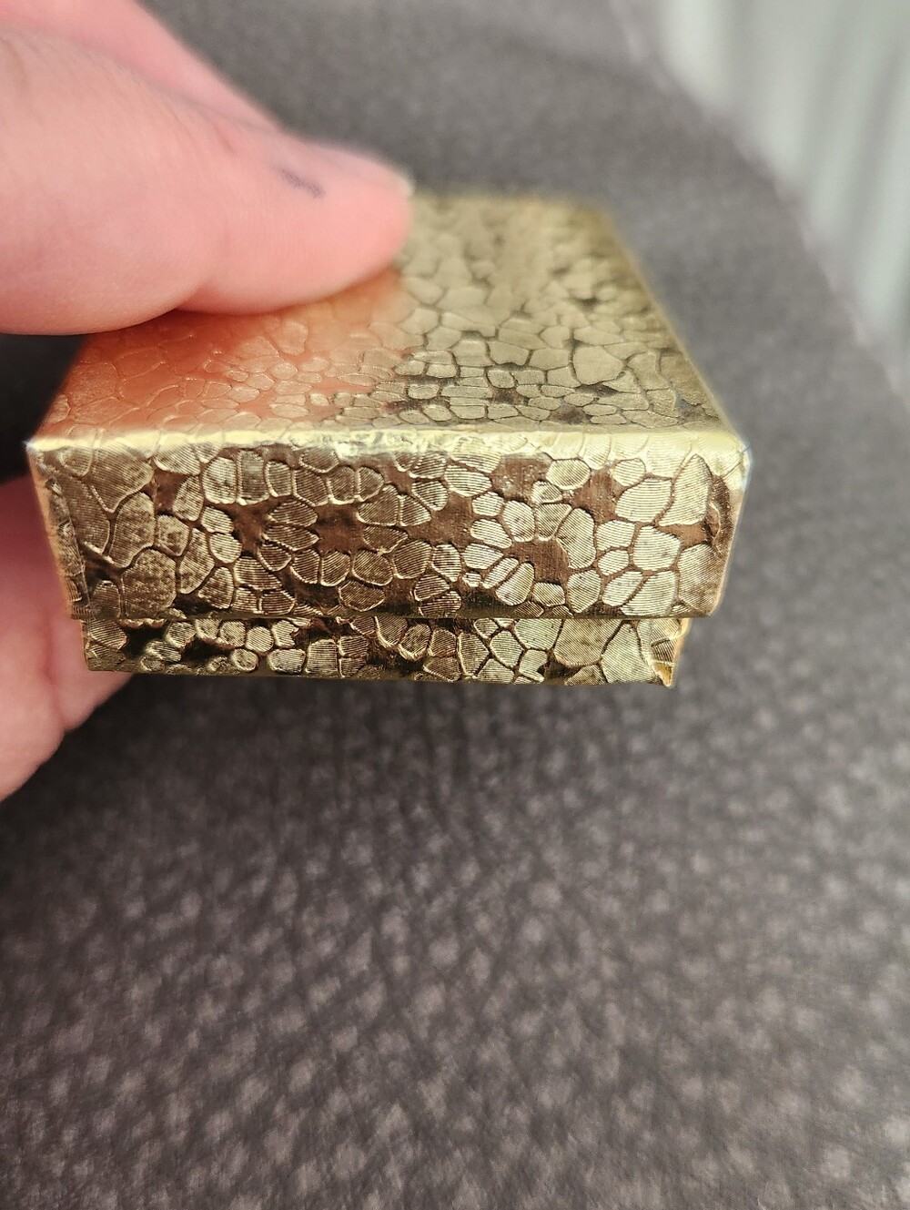 Gold Textured Jewelry Box